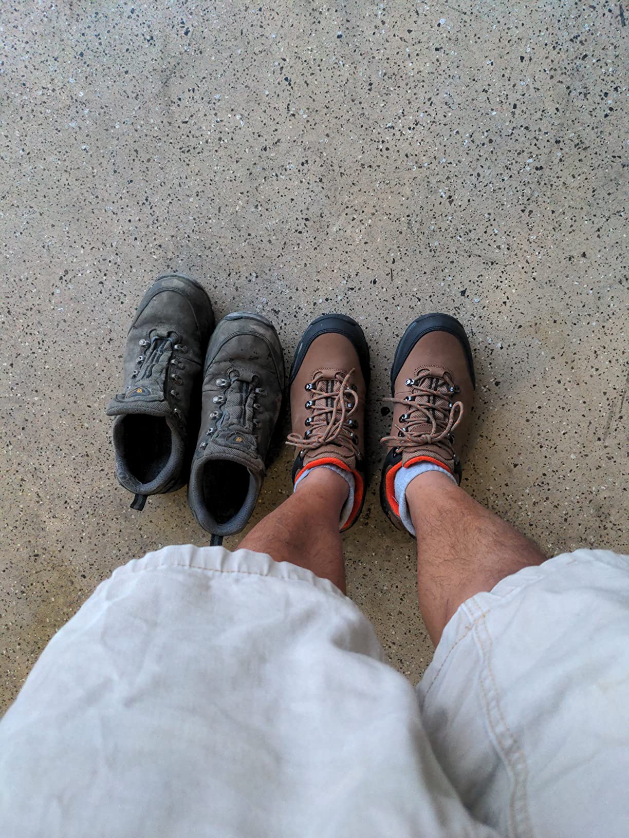 CAMEL CROWN hiking shoes worn on actual trail showing real-world performance and durability testing