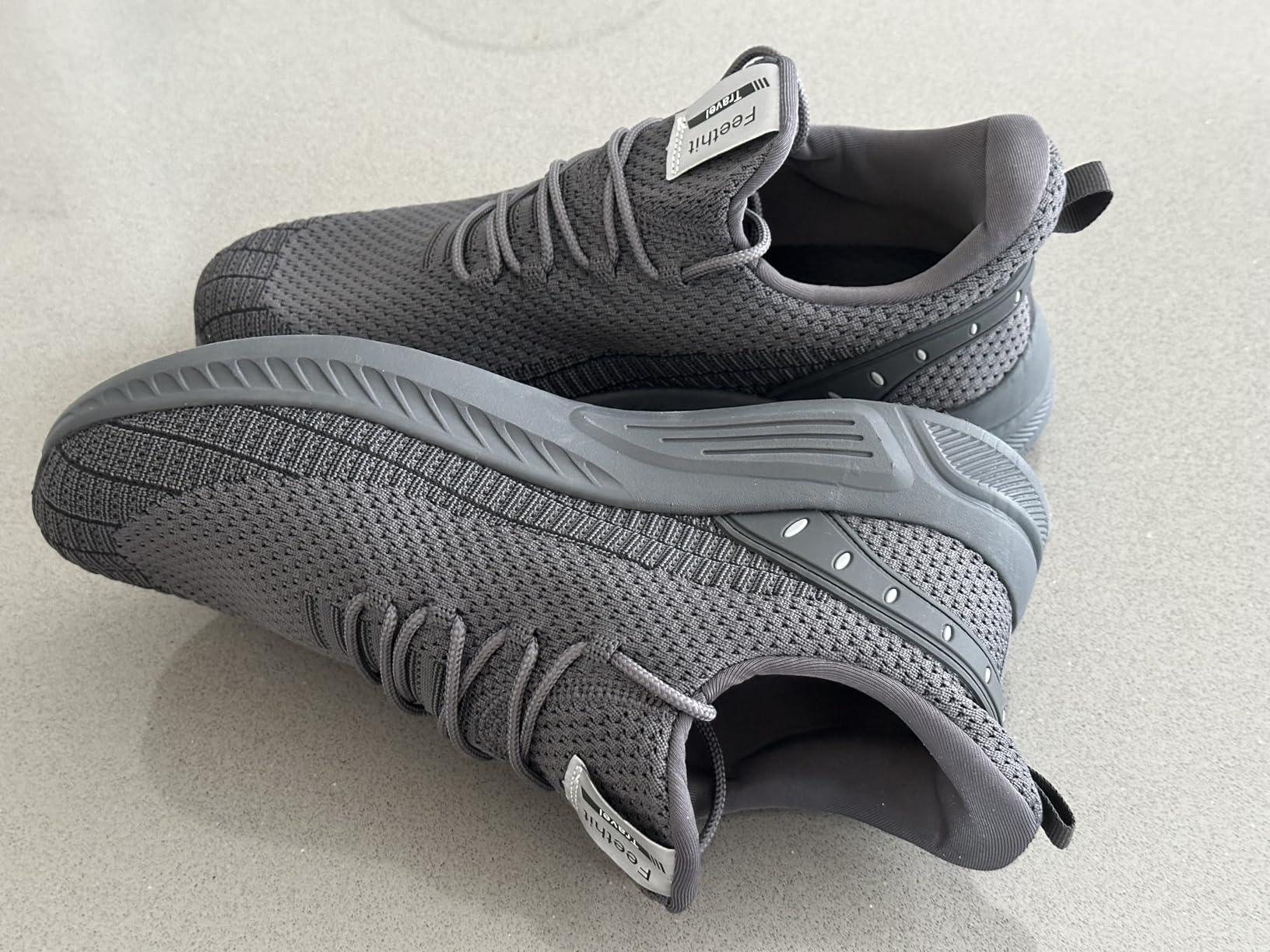 Feethit shoes after extended wear testing showing condition at 8 weeks
