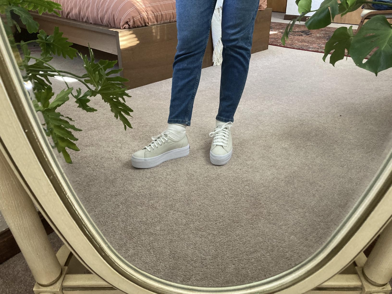 Keds Triple Up platform sneakers showing condition after several weeks of regular daily wear