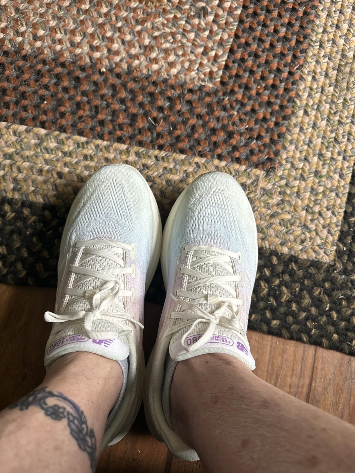 New Balance 1080 V13 showing mesh upper ventilation during warm weather running