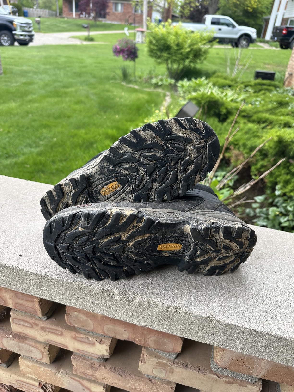 NORTIV 8 waterproof hiking boots showing wear patterns after extended trail testing