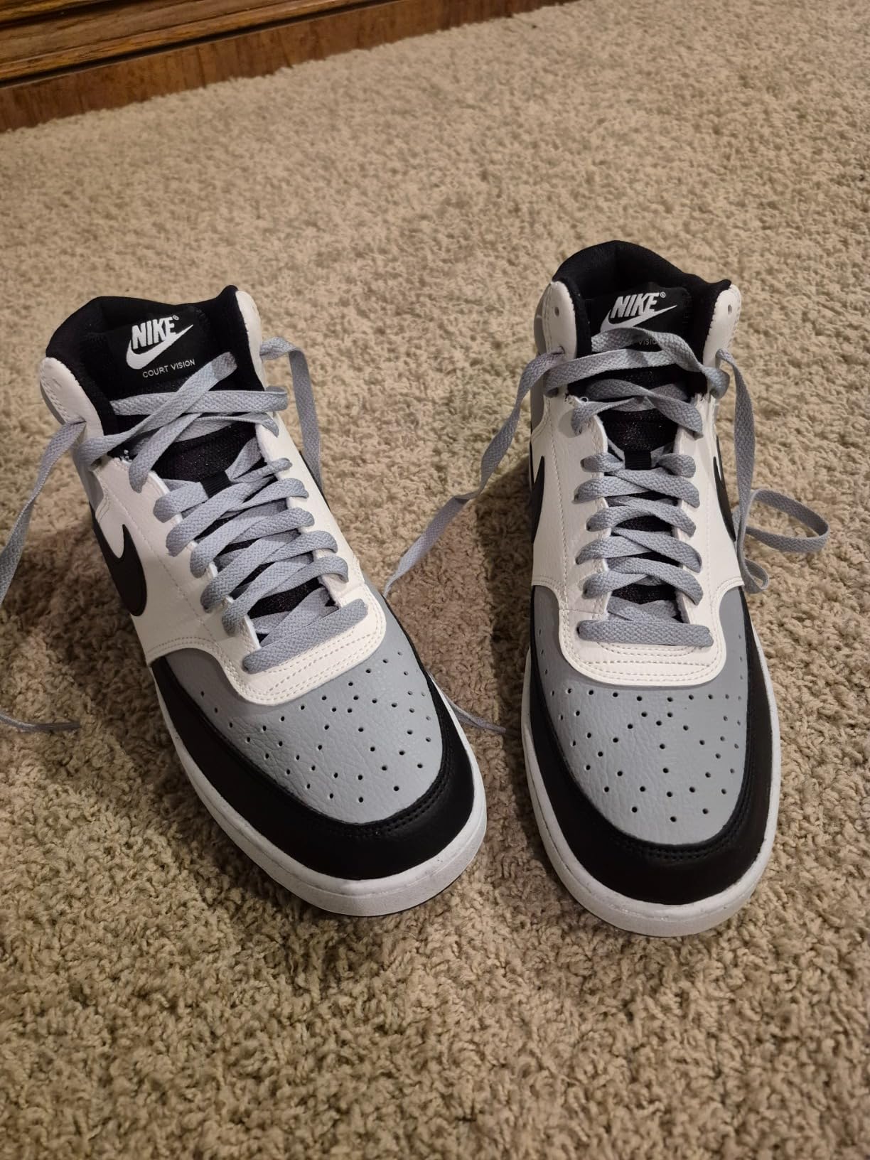 Nike Court Vision Mid in casual basketball action demonstrating court traction and mid-top ankle coverage