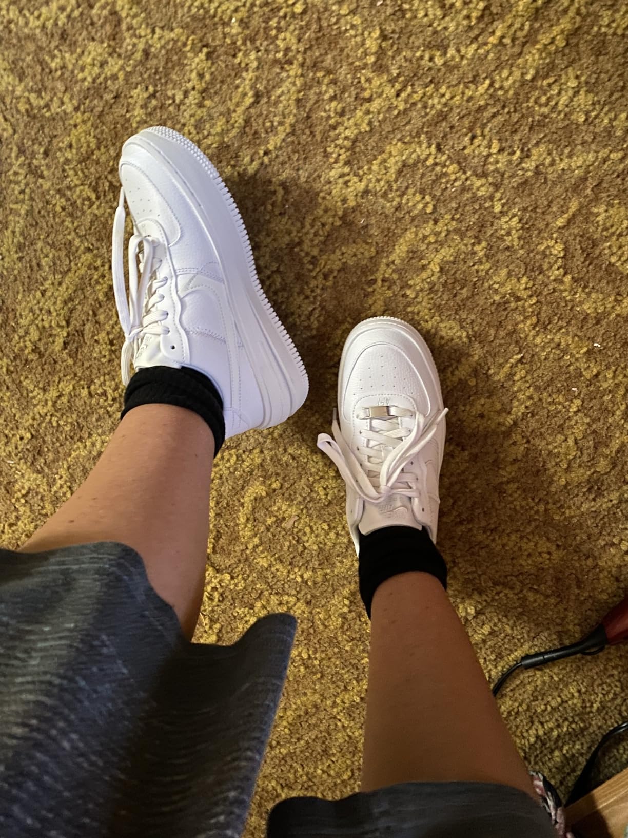 Nike Air Force 1 authentic branding and construction quality details