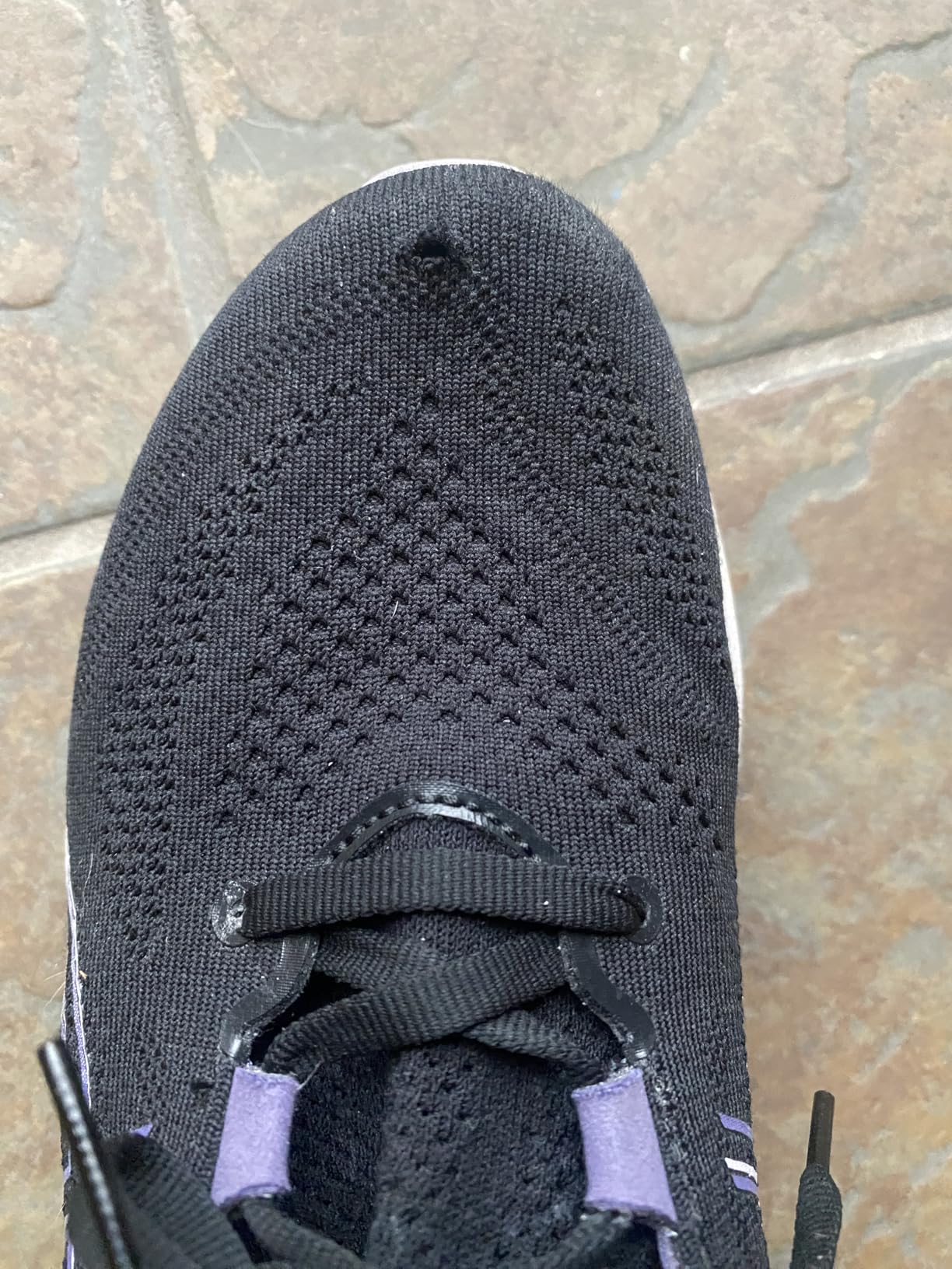 ASICS Gel-Nimbus 26 showing mesh upper durability issues with visible holes and thinning after 6-8 weeks of regular use