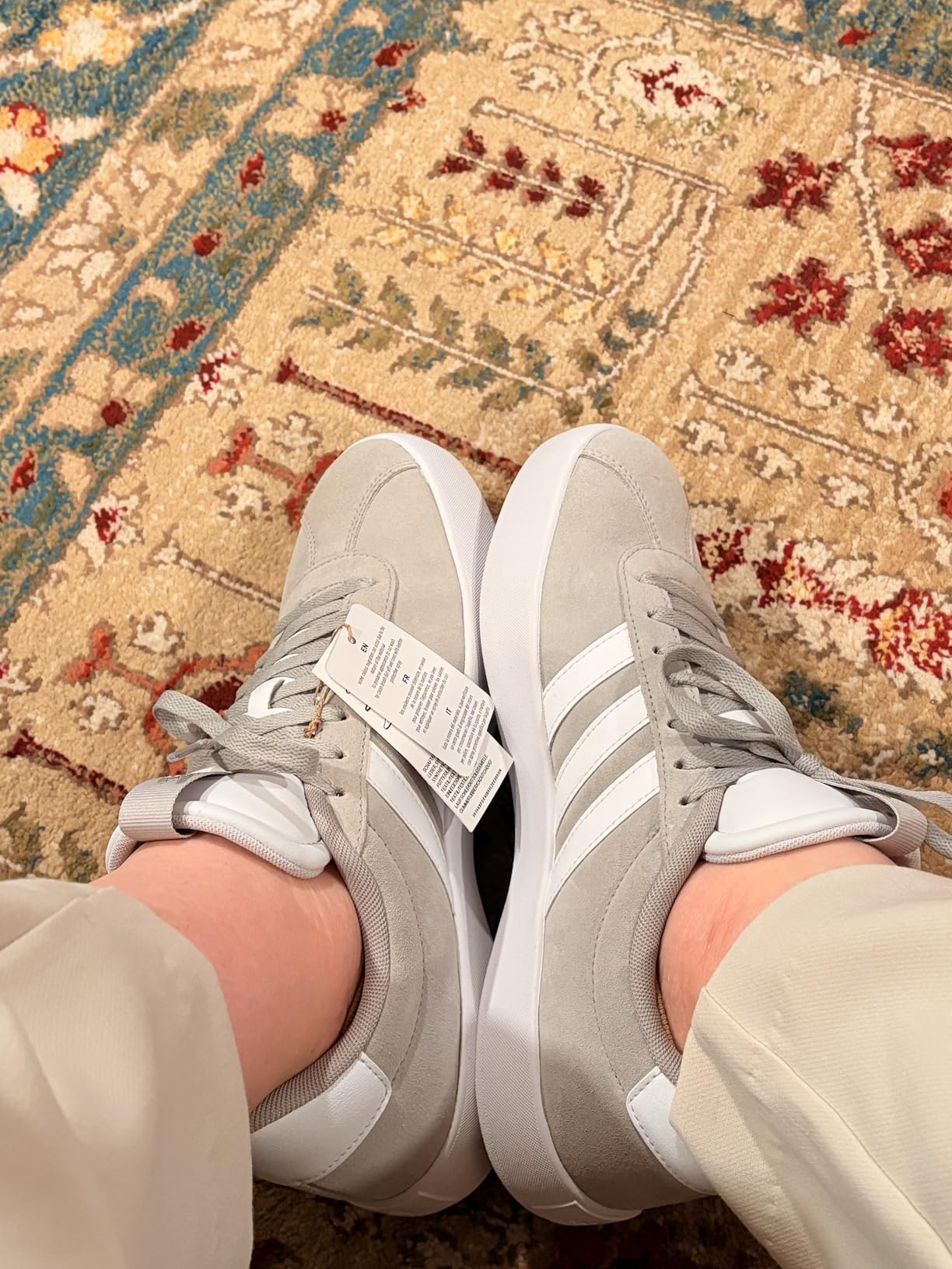Adidas VL Court 3.0 worn in real-world setting showing versatility with casual outfits