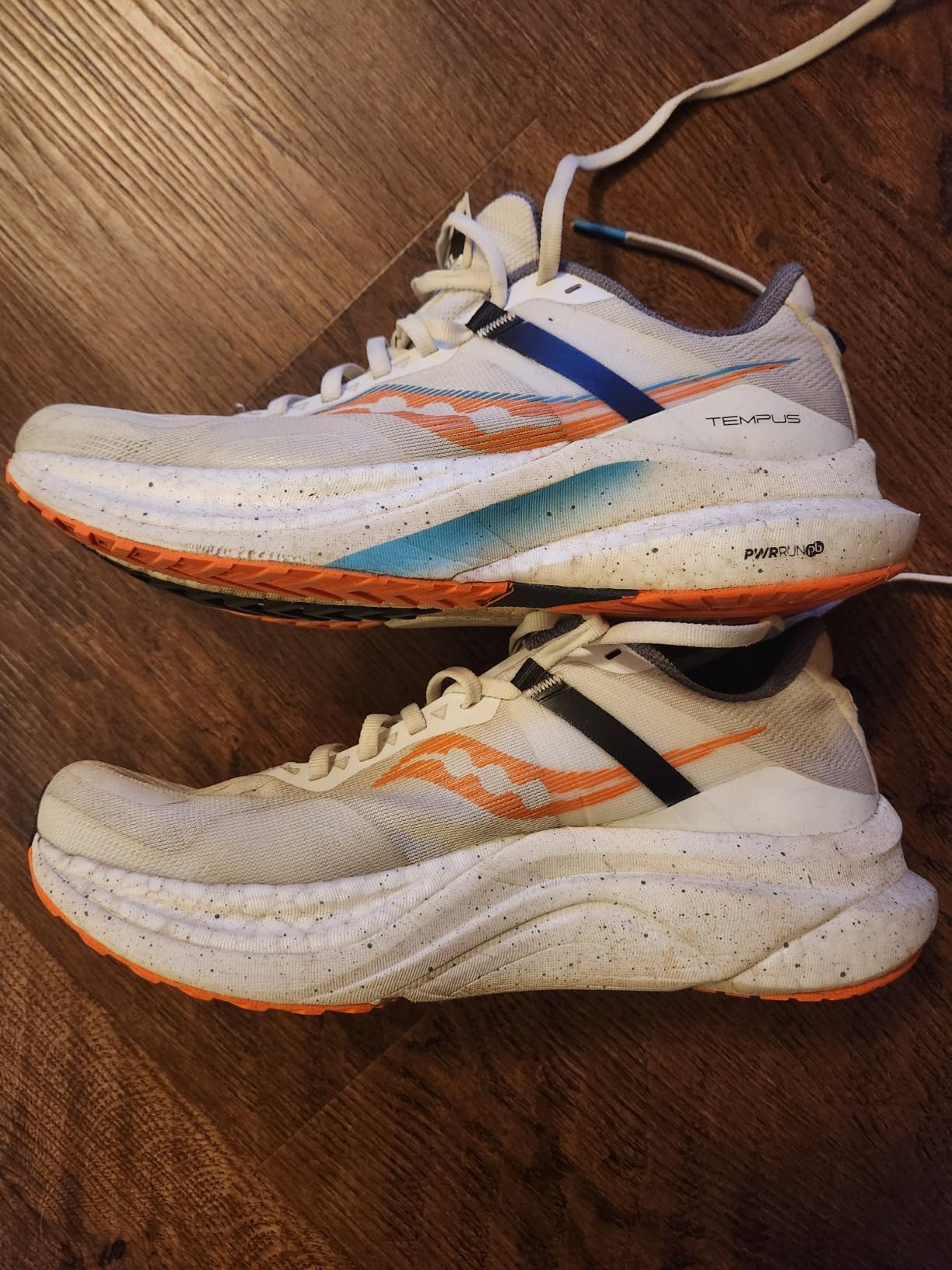 Saucony Tempus stability frame system visible in midsole design