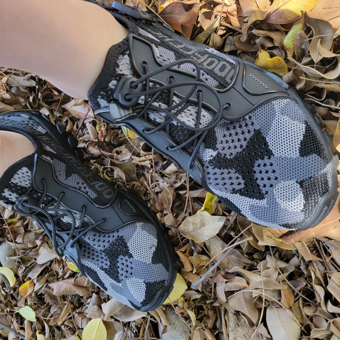 Side profile of TANGYUGEN water shoes showing heel strap design and ankle area