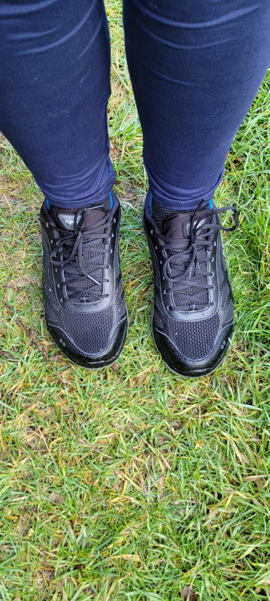 Ryka Devotion XT compared side by side with standard athletic shoe showing women-specific heel and toe design