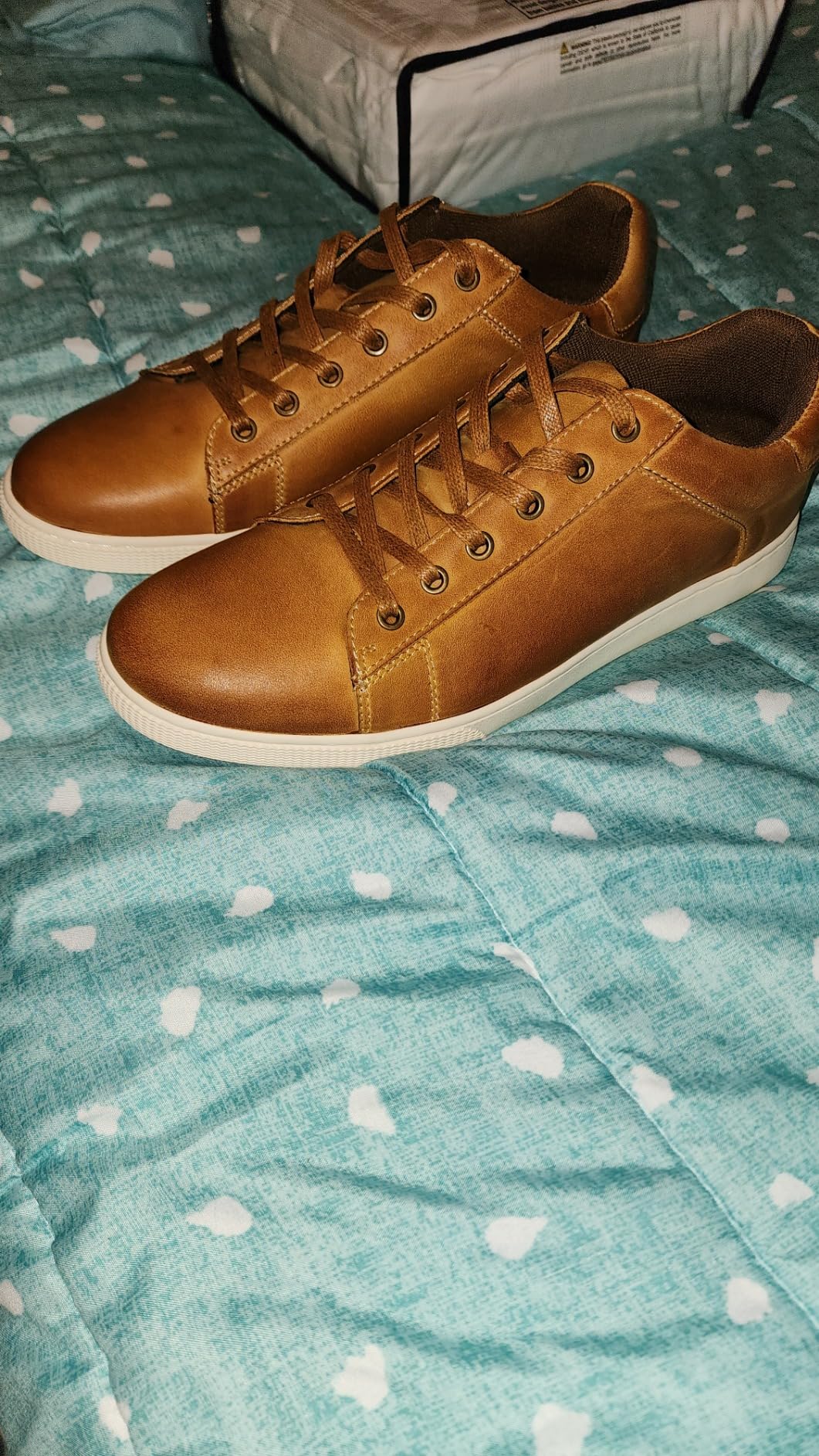 Jousen leather sneakers detailed view showing stitching quality and leather texture finish