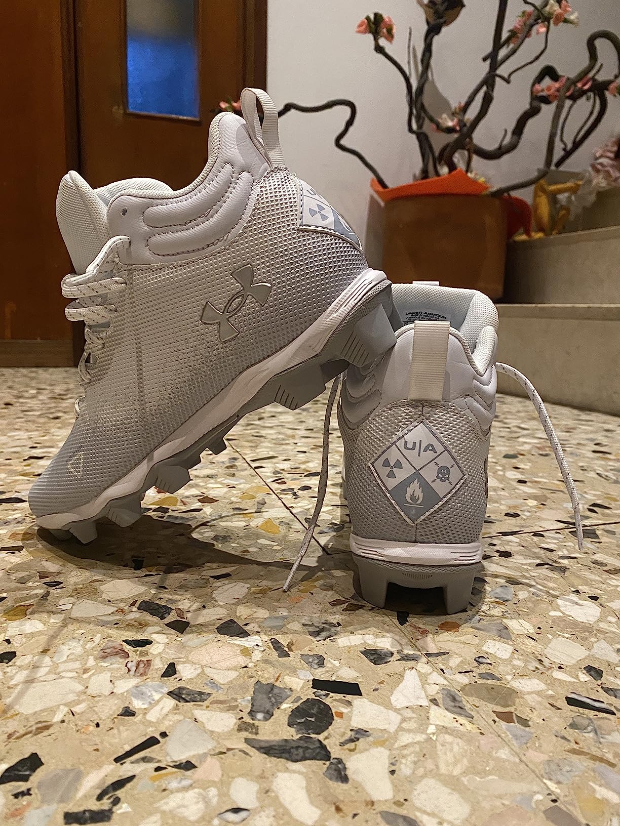 Under Armour Spotlight Fran 2.0 football cleats final product shot showing overall design and quality construction