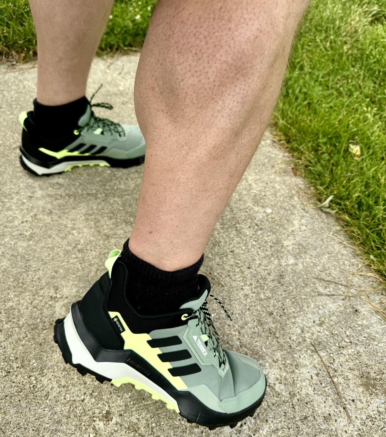 Side view of Adidas Terrex AX4 showing EVA midsole and heel cup structure