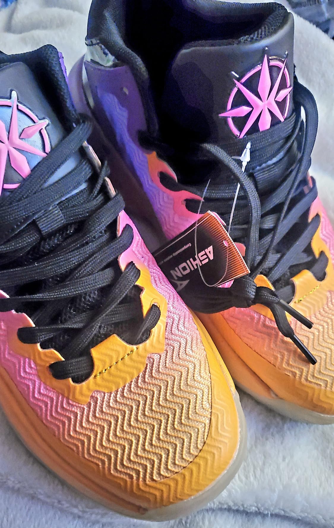 ASHION Kids Basketball Shoes showing realistic wear patterns after 8 weeks of regular testing use