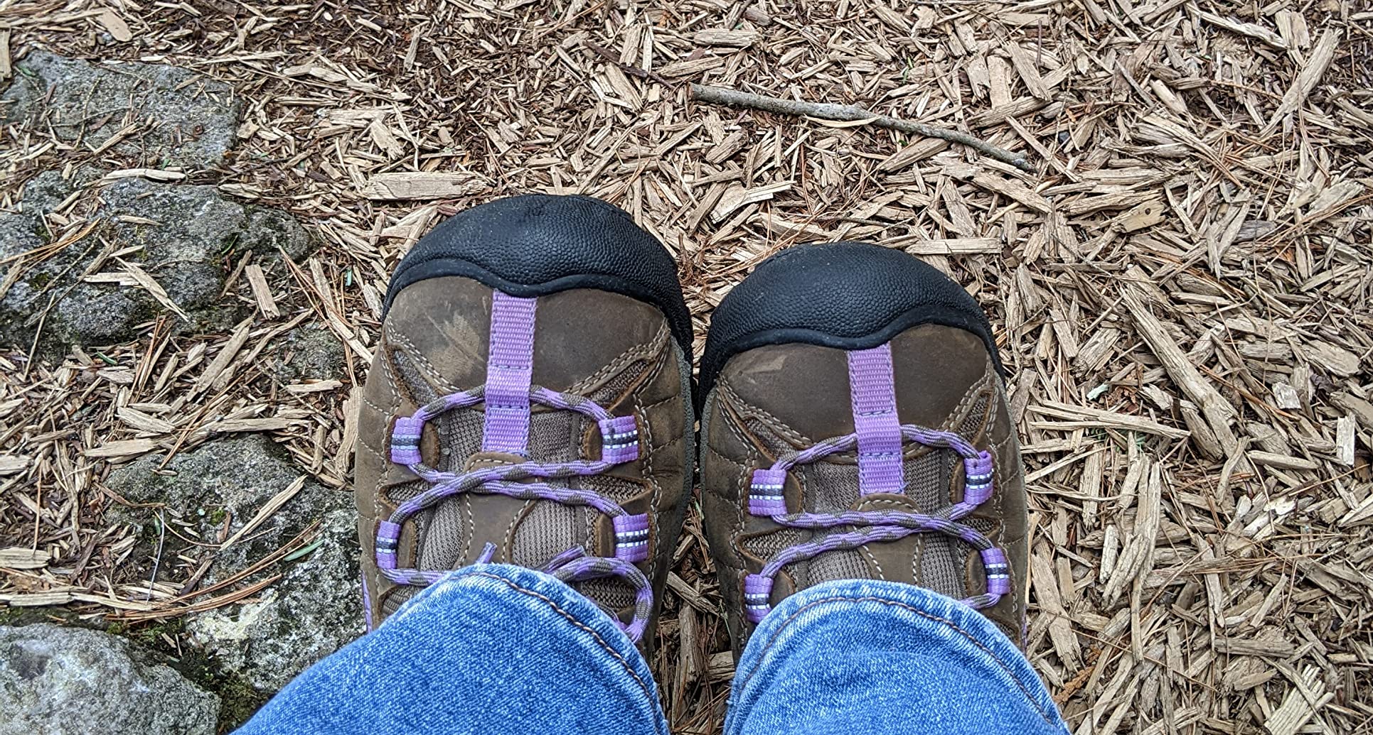 KEEN Targhee II hiking on trail in outdoor conditions showing real-world performance