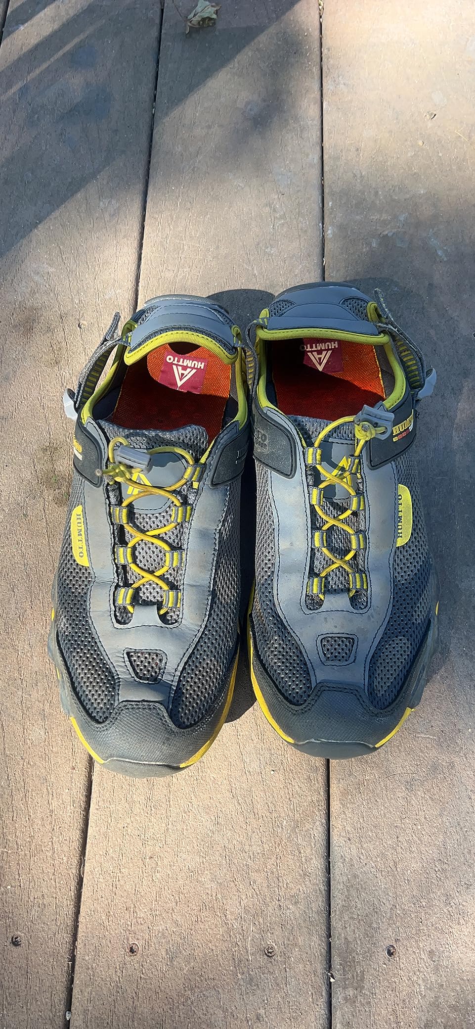 HUMTTO water shoes after 8 weeks of intensive field testing showing wear