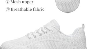 Baxinier Girls White Cheerleading Shoes