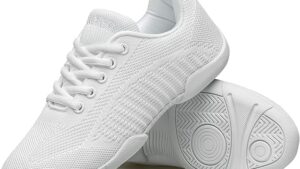 Baxinier Girls White Cheerleading Shoes