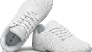 Baxinier Girls White Cheerleading Shoes