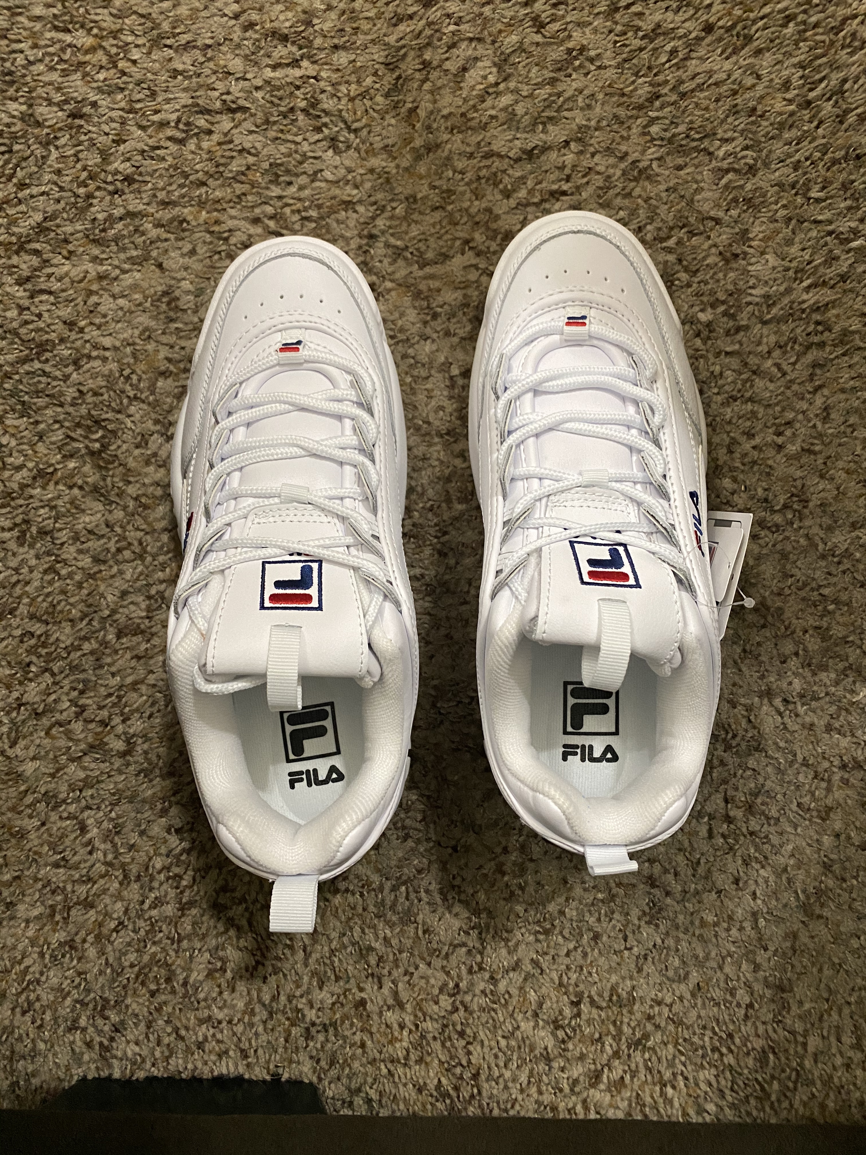Fila Disruptor II upper material construction comparison detail view