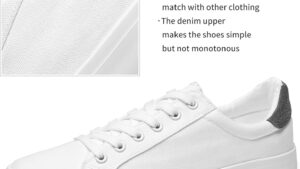 Fracora Mens Canvas Shoes White Black Sneakers