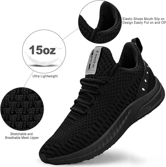 Feethit Mens Slip On Walking Shoes Blade Tennis Shoes