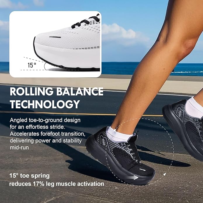 Jackshibo Wide Toe Box Shoes Women Arch Support Wide Sneakers