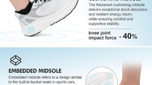 Jackshibo Wide Toe Box Shoes Women Arch Support Wide Sneakers
