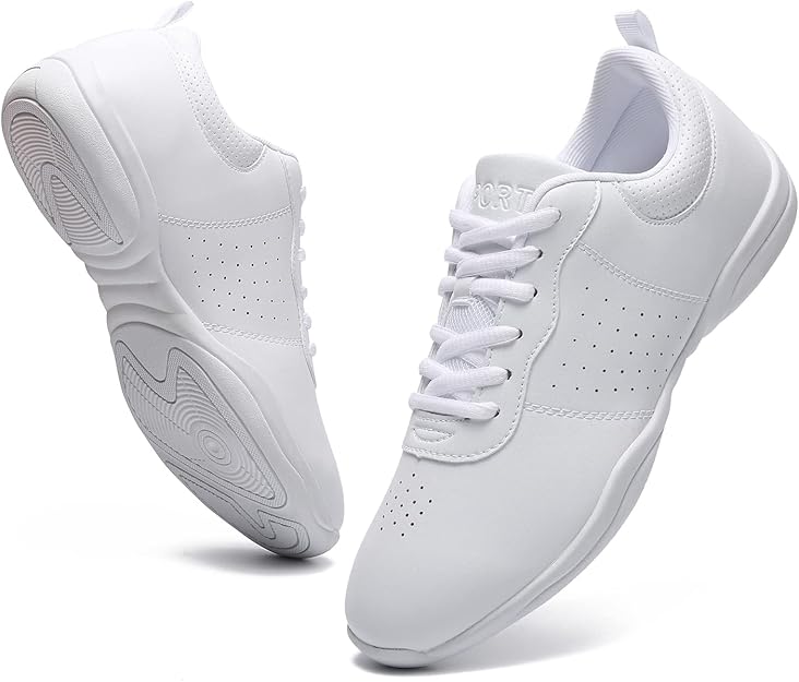 Landhiker Cheer Shoes Girls White Dance Shoes
