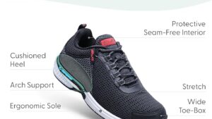 Orthofeet Men's Orthopedic Edgewater Stretch Knit Walking Sneaker