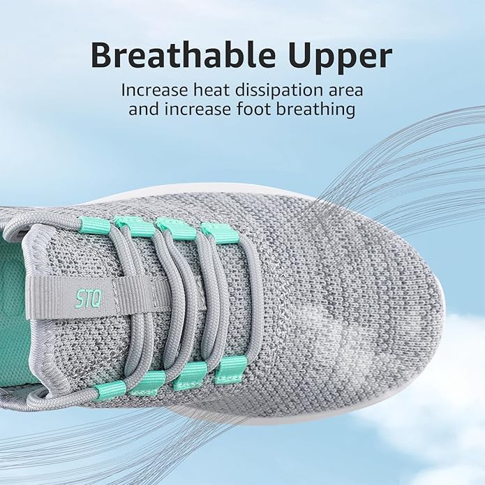 Stq Womens Slip On Sneakers Tennis Walking Orthopedic Shoes
