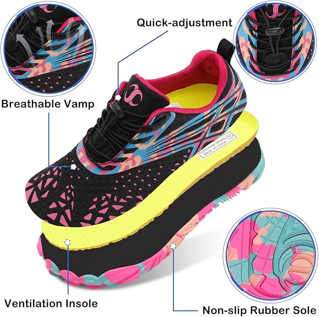 Scurtain Unisex Mens Womens Athletic Hiking Water Shoes