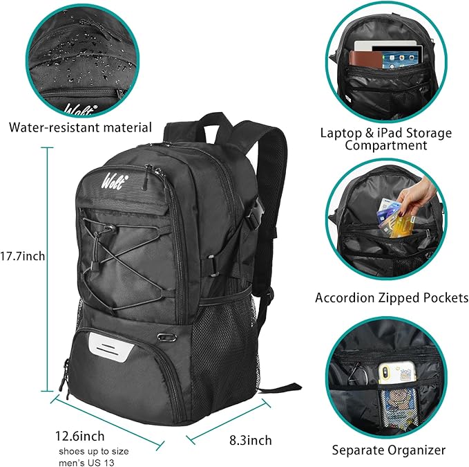 Wolt Basketball Backpack Large Sports Bag