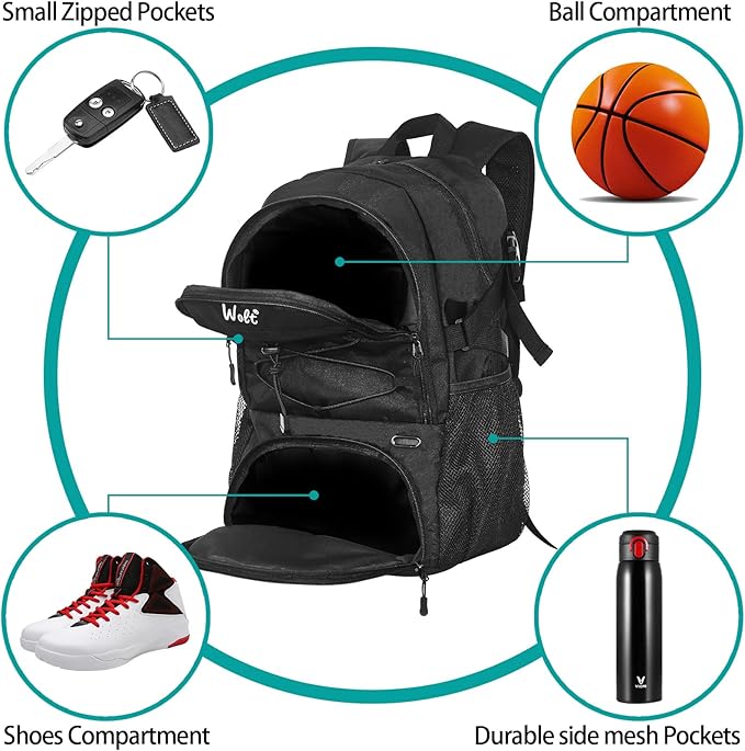 Wolt Basketball Backpack Large Sports Bag