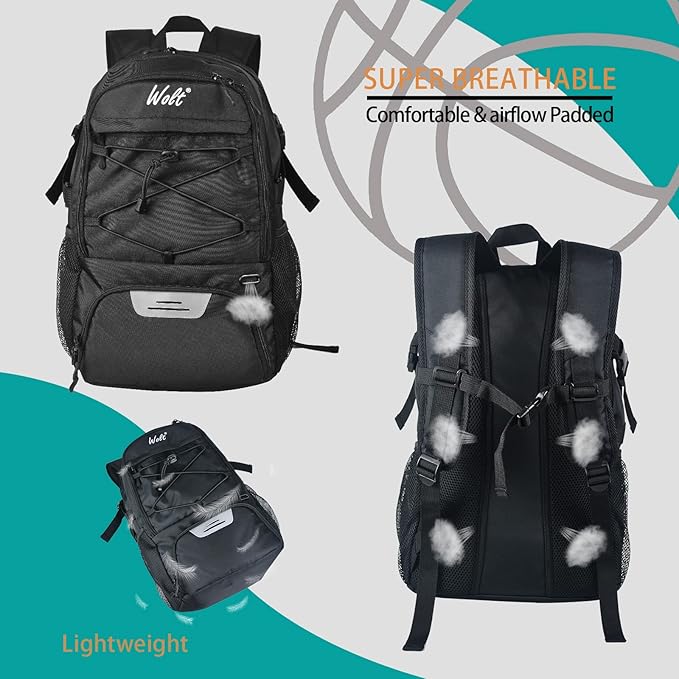 Wolt Basketball Backpack Large Sports Bag