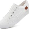 Xrh Women's Slip On Shoes Non Slip Fashion Canvas Sneakers