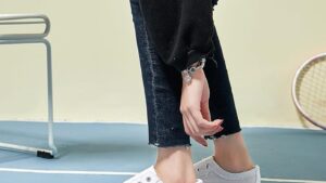 Xrh Women's Slip On Shoes Non Slip Fashion Canvas Sneakers