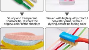 Zhentor 3 Pair Flat Shoe Laces For Sneakers
