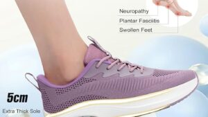 Zyen Wide Toe Box Shoes Women Air Cushion Road Running Shoes