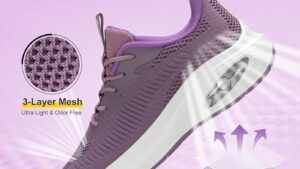 Zyen Wide Toe Box Shoes Women Air Cushion Road Running Shoes