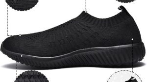 Konhill Womens Walking Shoes Slip On Sneakers