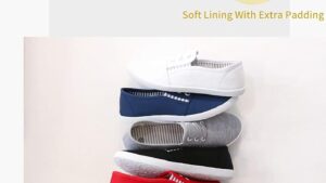 Kufeiti Women's Canvas Slip On Shoes Sneakers