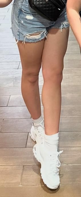 Skechers D'Lites Fresh Start worn in real life showing practical everyday use