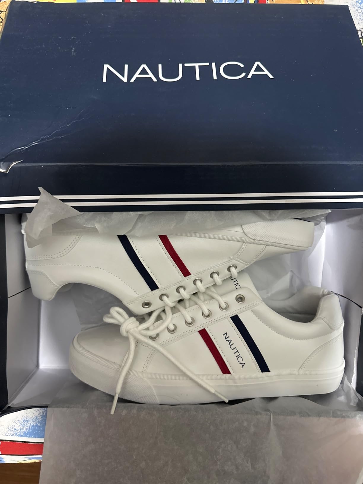 Bottom view of Nautica casual shoe showing rubber outsole tread pattern and sole construction