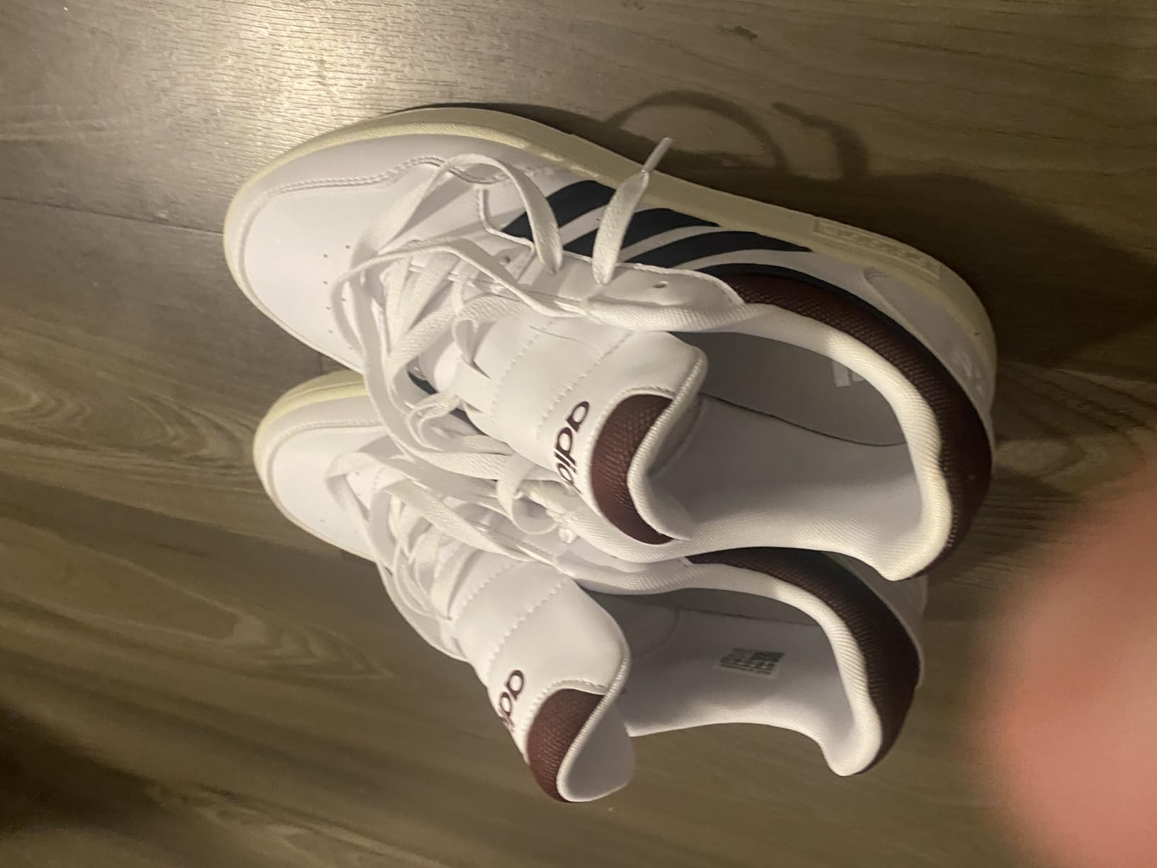 Adidas Hoops 3.0 after 6 weeks of testing showing minimal wear and durability