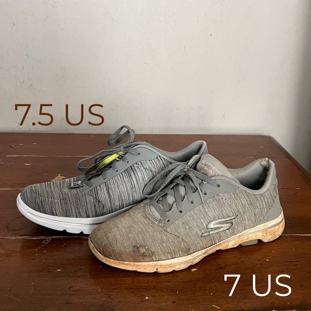 Close-up of Skechers Go Walk 5-True Ultra GO midsole showing lightweight cushioning foam structure
