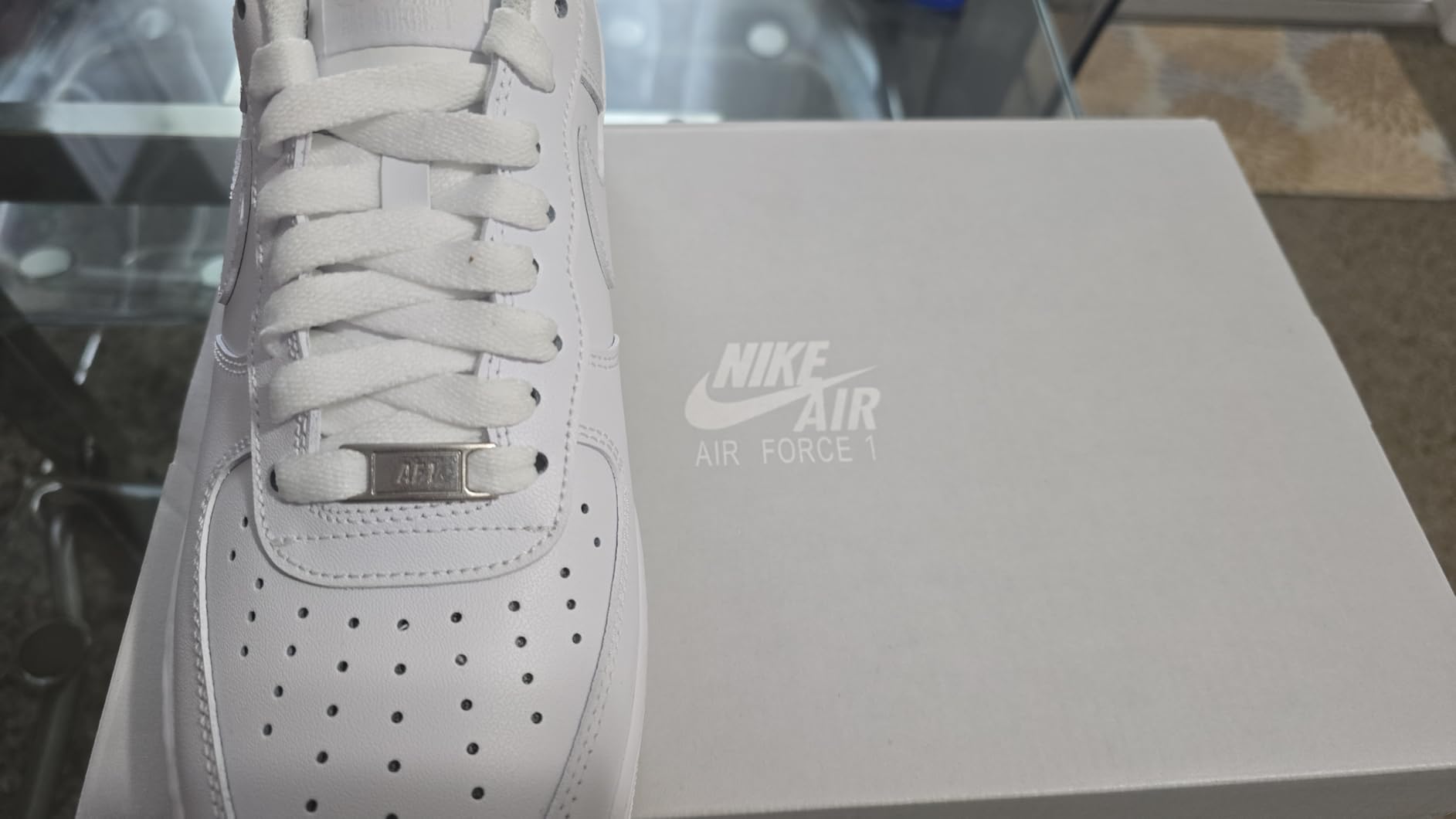 Nike Air Force 1 '07 outsole showing rubber pivot circle traction pattern inherited from original 1982 basketball design