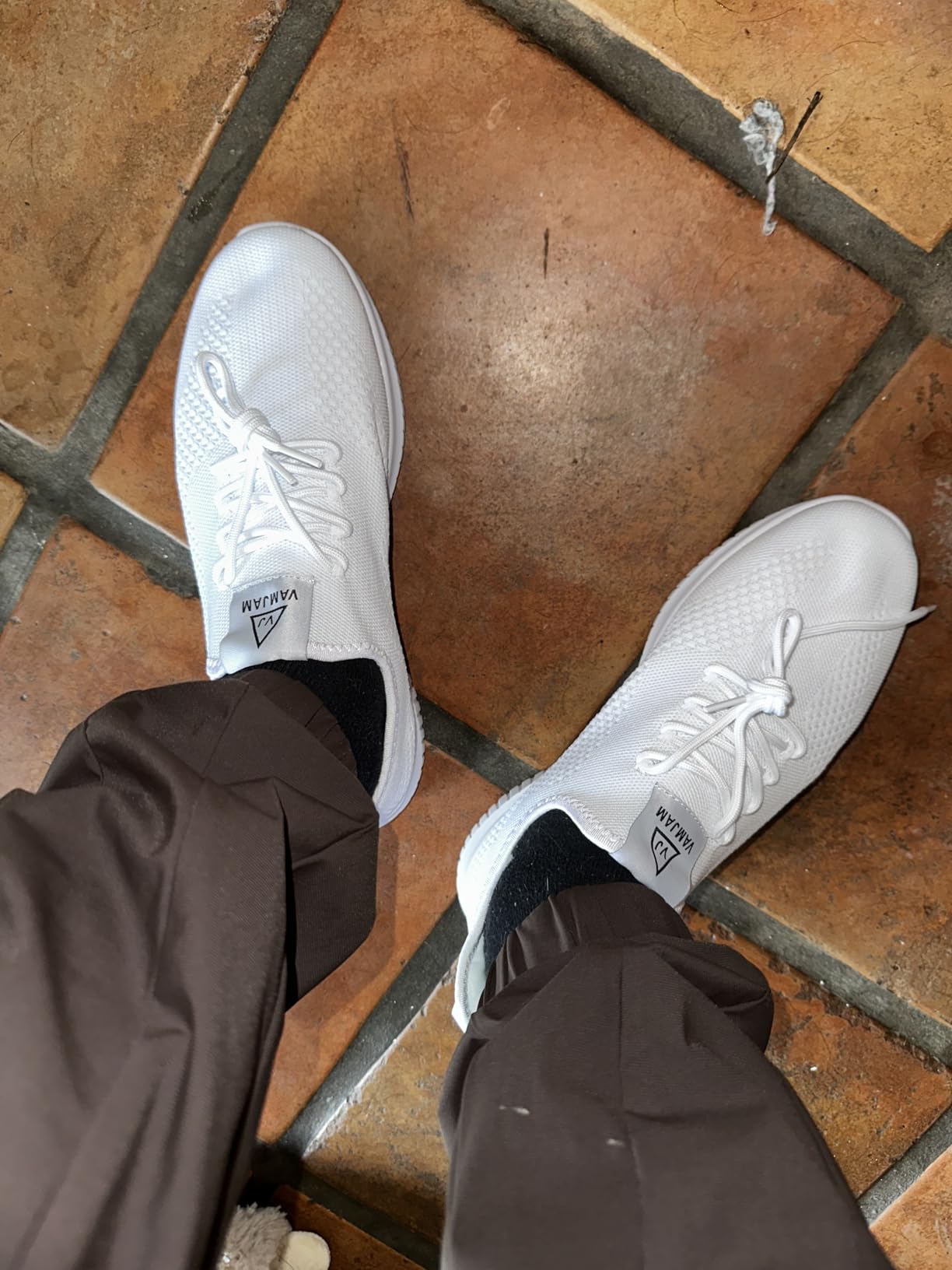 VAMJAM shoes showing single-piece knitted mesh upper construction and overall build