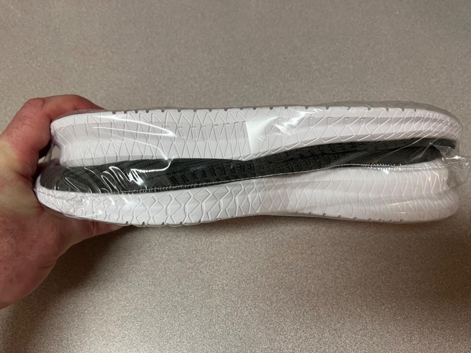 VAMJAM shoes after six weeks of testing showing documented wear patterns on EVA outsole