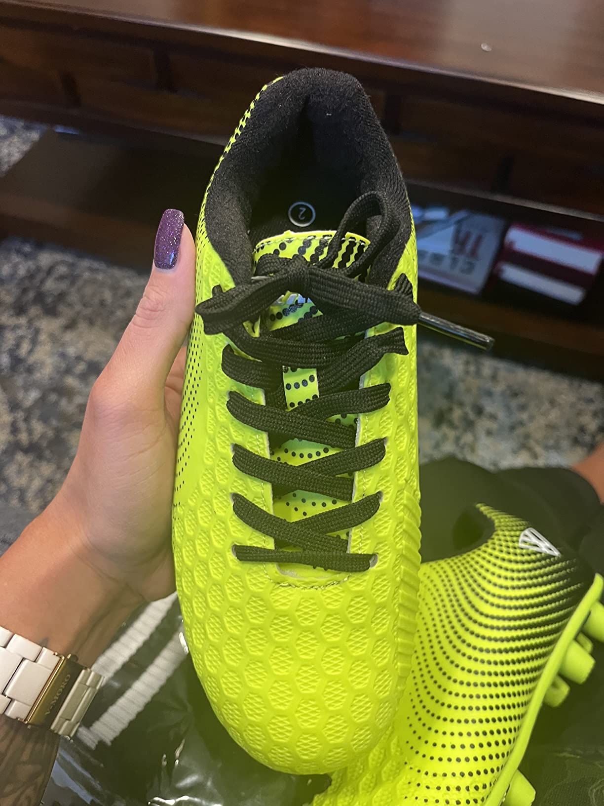 New Vizari Stealth cleats in packaging showing quality and construction details before first use