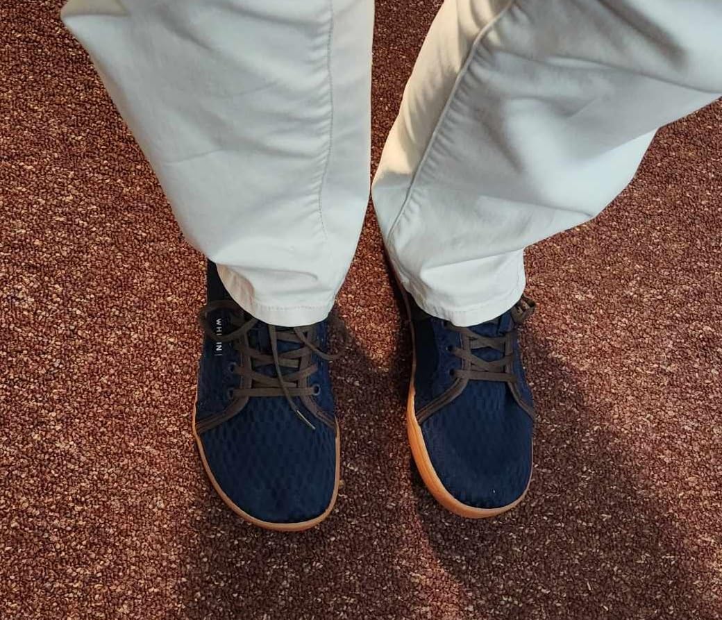 WHITIN Men's Amphibious Water Shoes grey gum colorway showing casual sneaker design and mesh construction