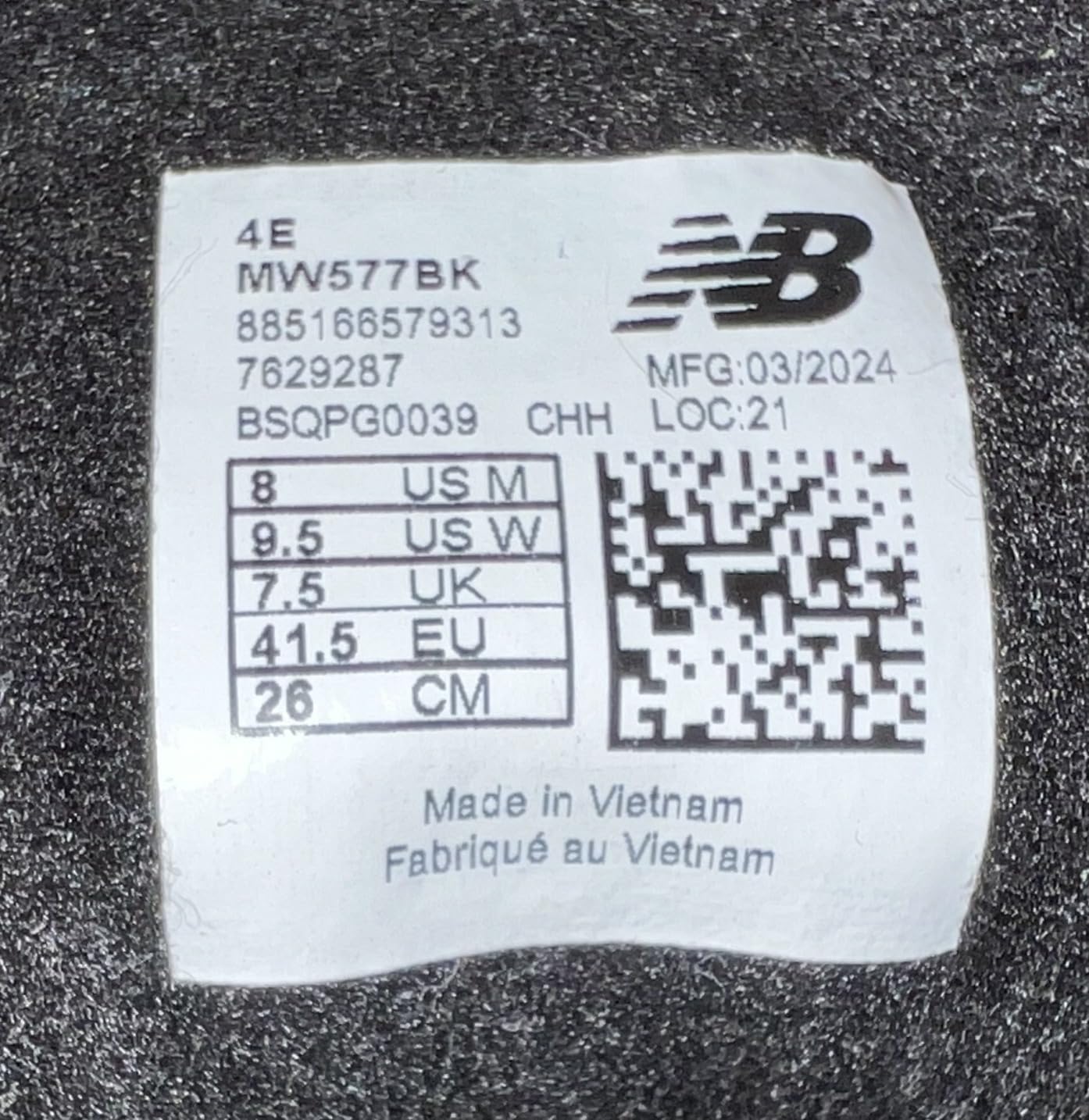 New Balance 577 V1 final product photograph showing overall design and construction quality